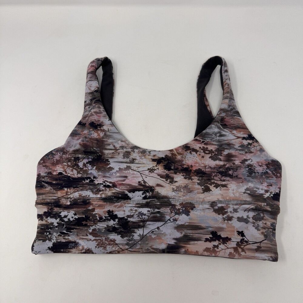 Lululemon Align Bra Size 6 REVERSIBLE Non-padded Sports Yoga Gym Workout Gray